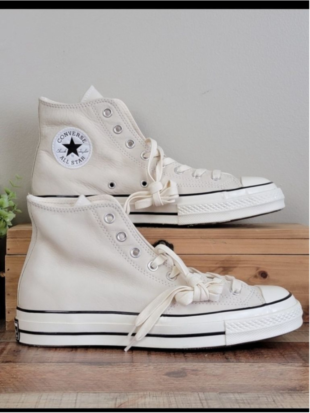 NEW Converse 8 M Chuck 70 Retro Hi Top Shoes Leather Egret Ivory Sneakers CTAS